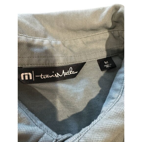 Travis Mathew Shirt Mens Medium‎ Oceanside Golf Polo Short Sleeve Quiet Grey |P1 - Picture 2 of 7